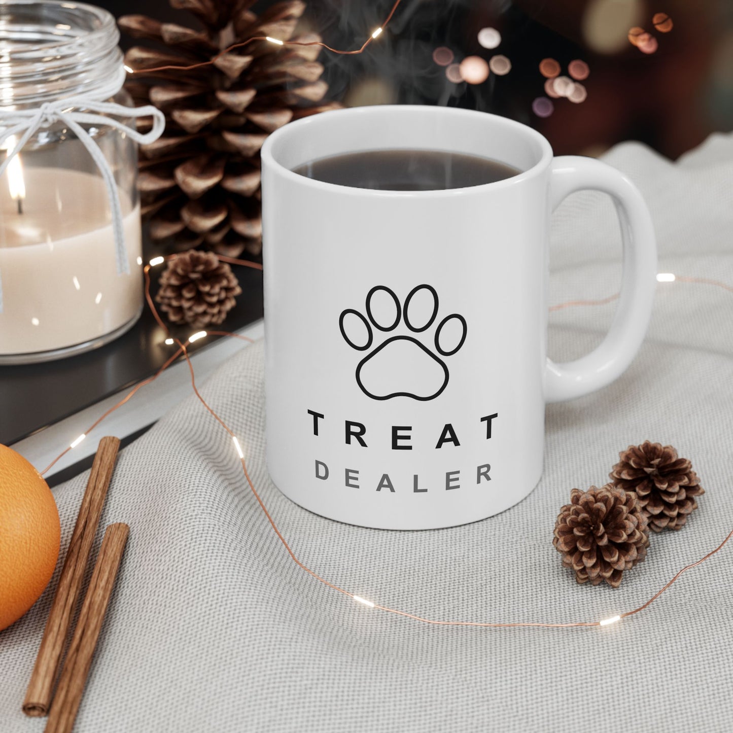 Treat Dealer Ceramic Mug, Cute Pet Gifts, Dog Lover Coffee Cup, Fall Decor, Pet Mug