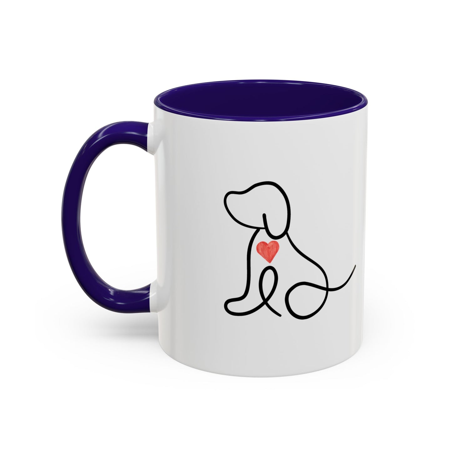 Colorful Pet Lover Mug, Pawprints on My Heart, Gift for Dog Owners, Animal Lover's Coffee Cup, Cute Animal-Themed Drinkware
