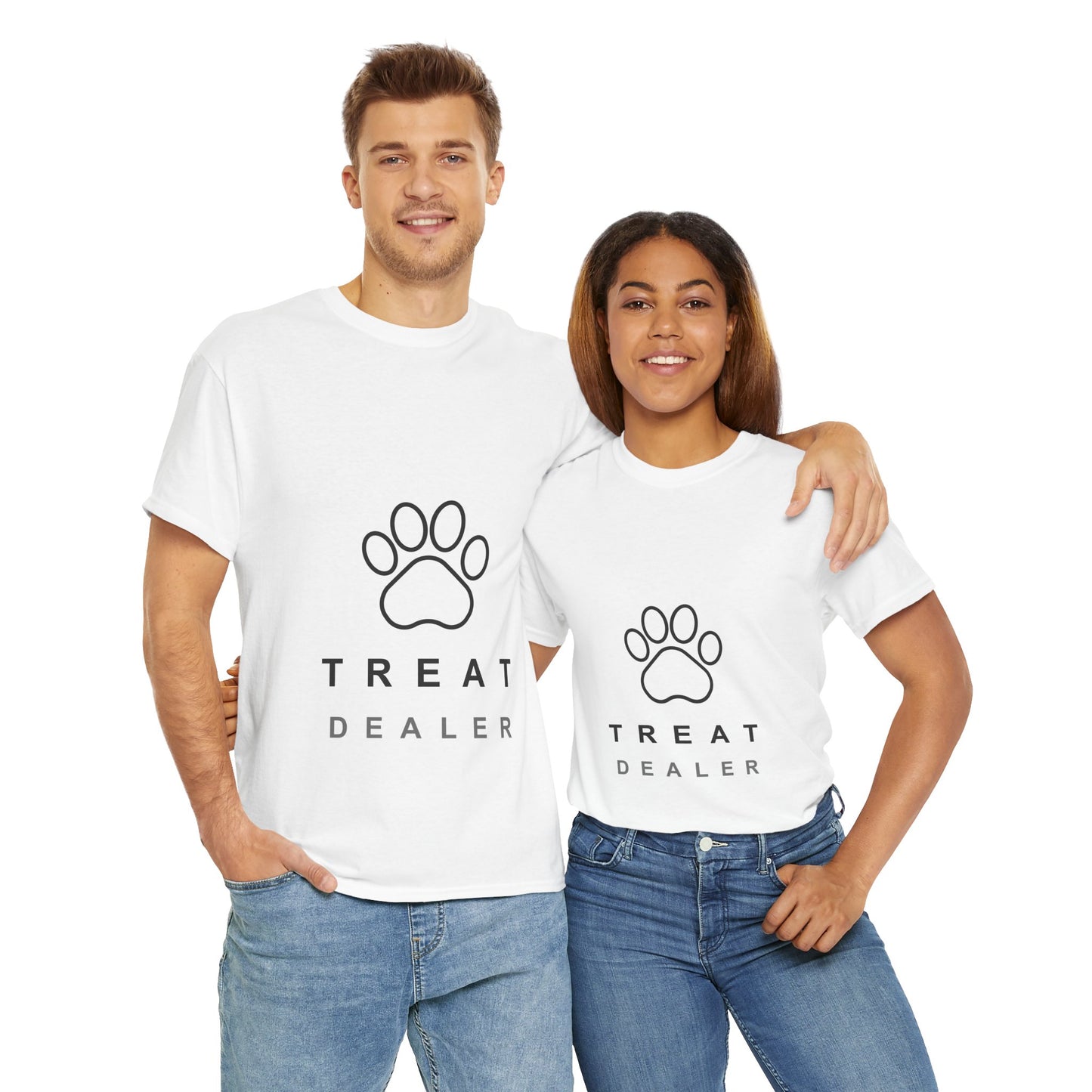 Treat Dealer Unisex Heavy Cotton Tee, Dog Lover Shirt, Pet Treats T-Shirt, Funny Animal Top, Gift for Dog Parents