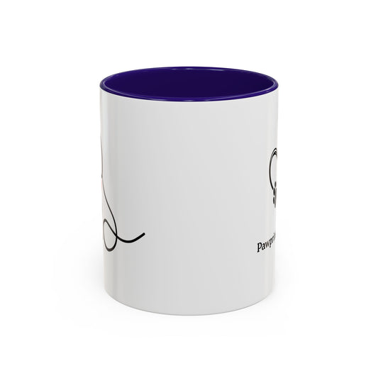 Colorful Pet Lover Mug, Pawprints on My Heart, Gift for Dog Owners, Animal Lover's Coffee Cup, Cute Animal-Themed Drinkware