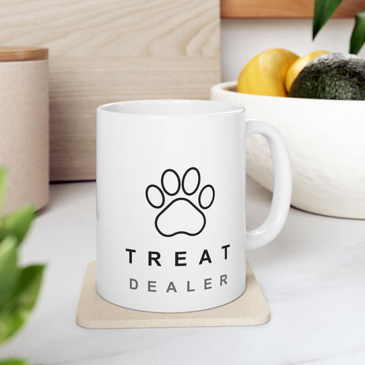 Treat Dealer Ceramic Mug, Cute Pet Gifts, Dog Lover Coffee Cup, Fall Decor, Pet Mug