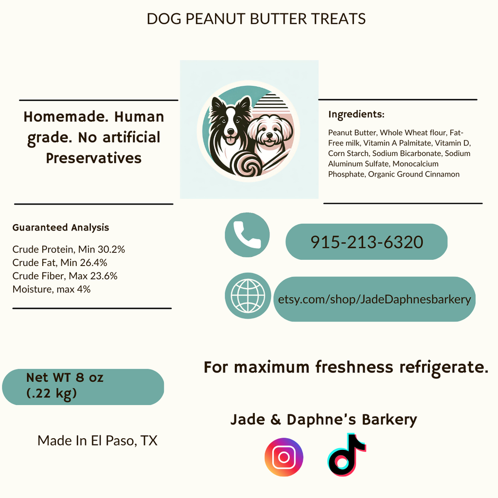 Peanut Butter Dog Treats 4oz