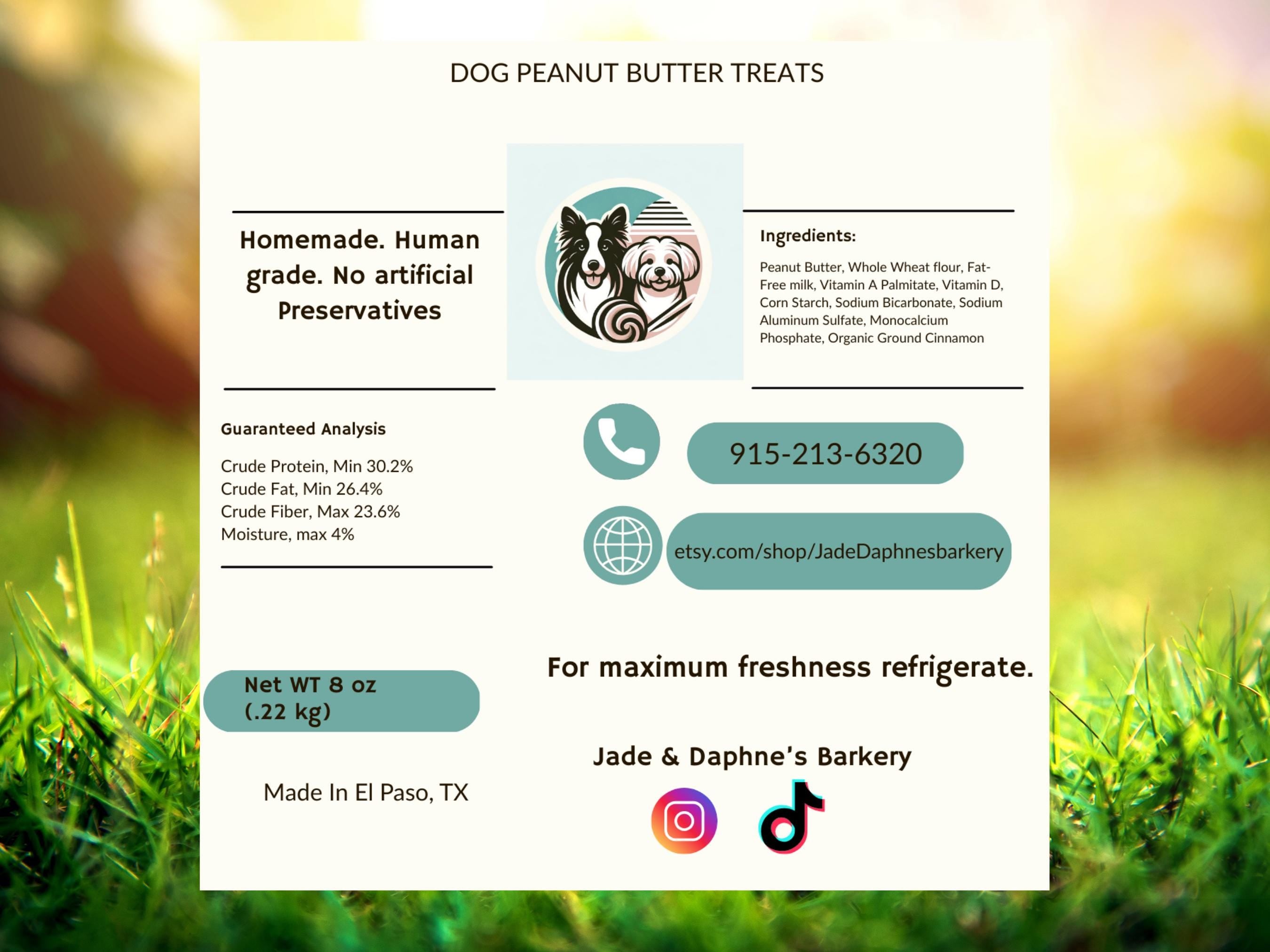 Peanut Butter Dog Treats 8oz
