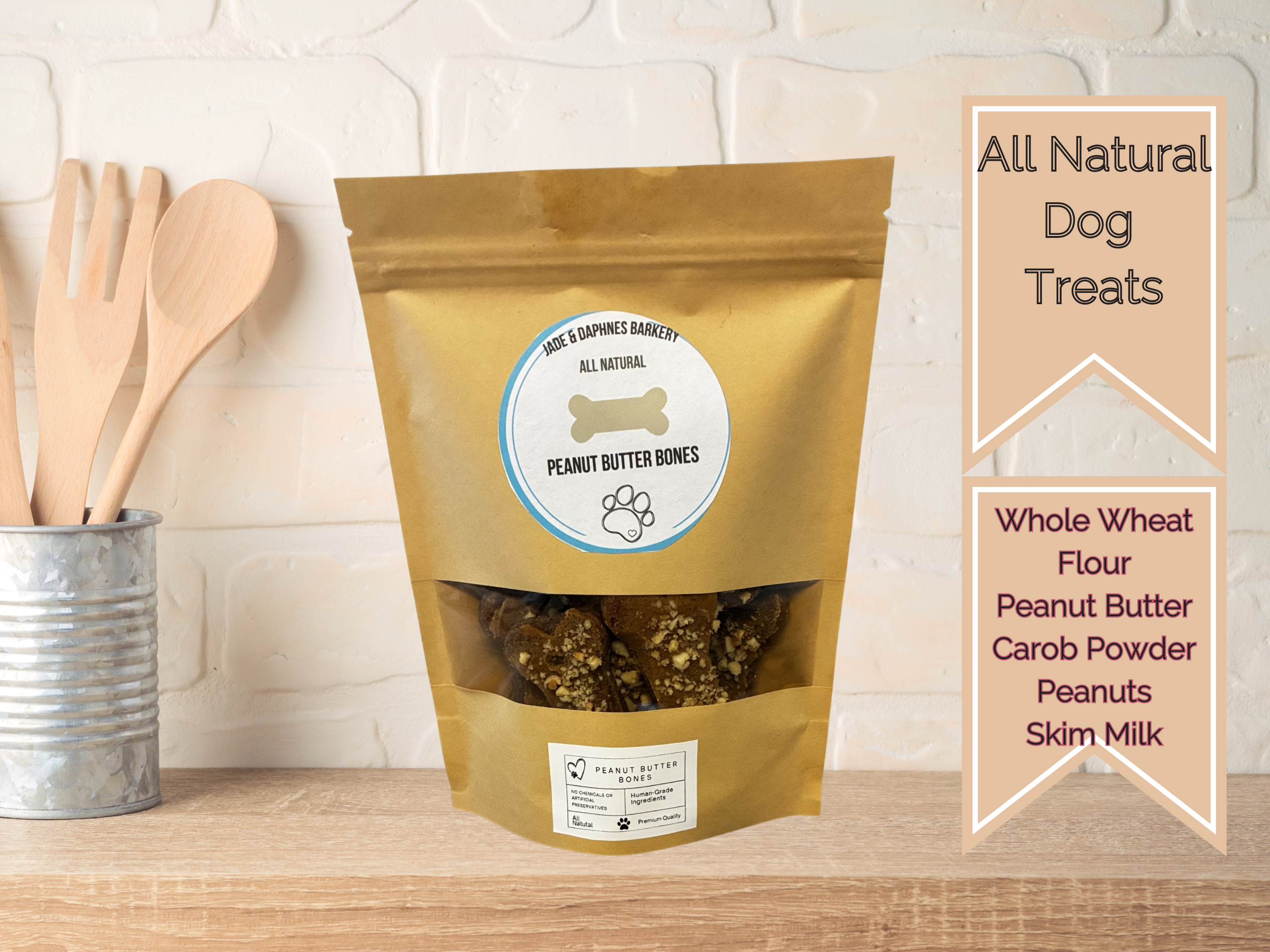 Dipped Peanut Butter Dog Treats 4oz