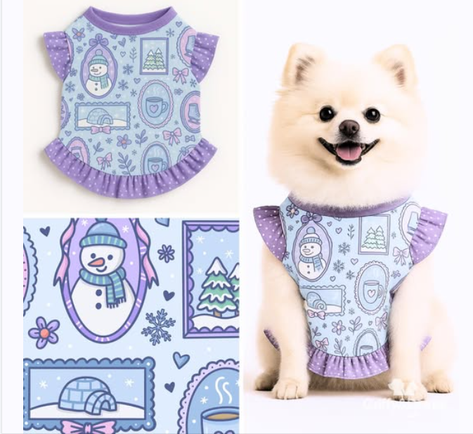 Winter Wonderland Ruffle shirt